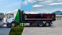 Von den Scania-Abrollkippern gibt es  batterieelektrische (BEV), mit alternativen Dieselkraftstoffen (HVO, FAME) und mit Biogas (CBG, LBG) betriebene Modelle. (Bild: Scania)