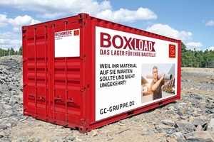 Mit dem neuen Logistik-Service BoxLoad bietet die GC-Gruppe ihren Kunden die Möglichkeit, Baustellen-Container individuell nach Größe und Ausstattung zu mieten. (Bild: GC-Gruppe)
